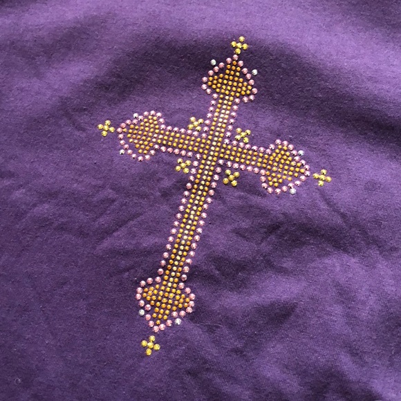 Embellished Religious Cross tee - Picture 3 of 4